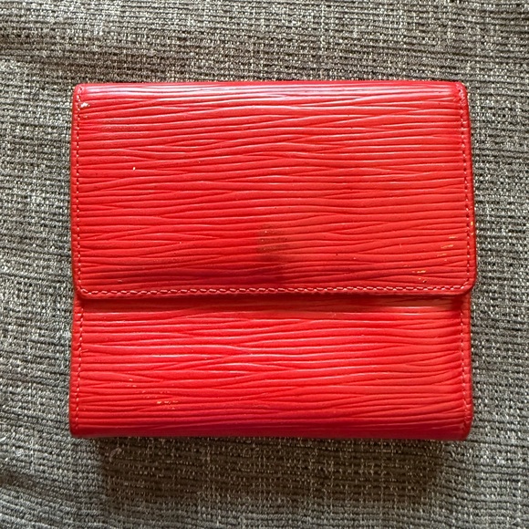 Louis Vuitton Handbags - Louis Vuitton Red Epi Leather Bifold Wallet Authentic